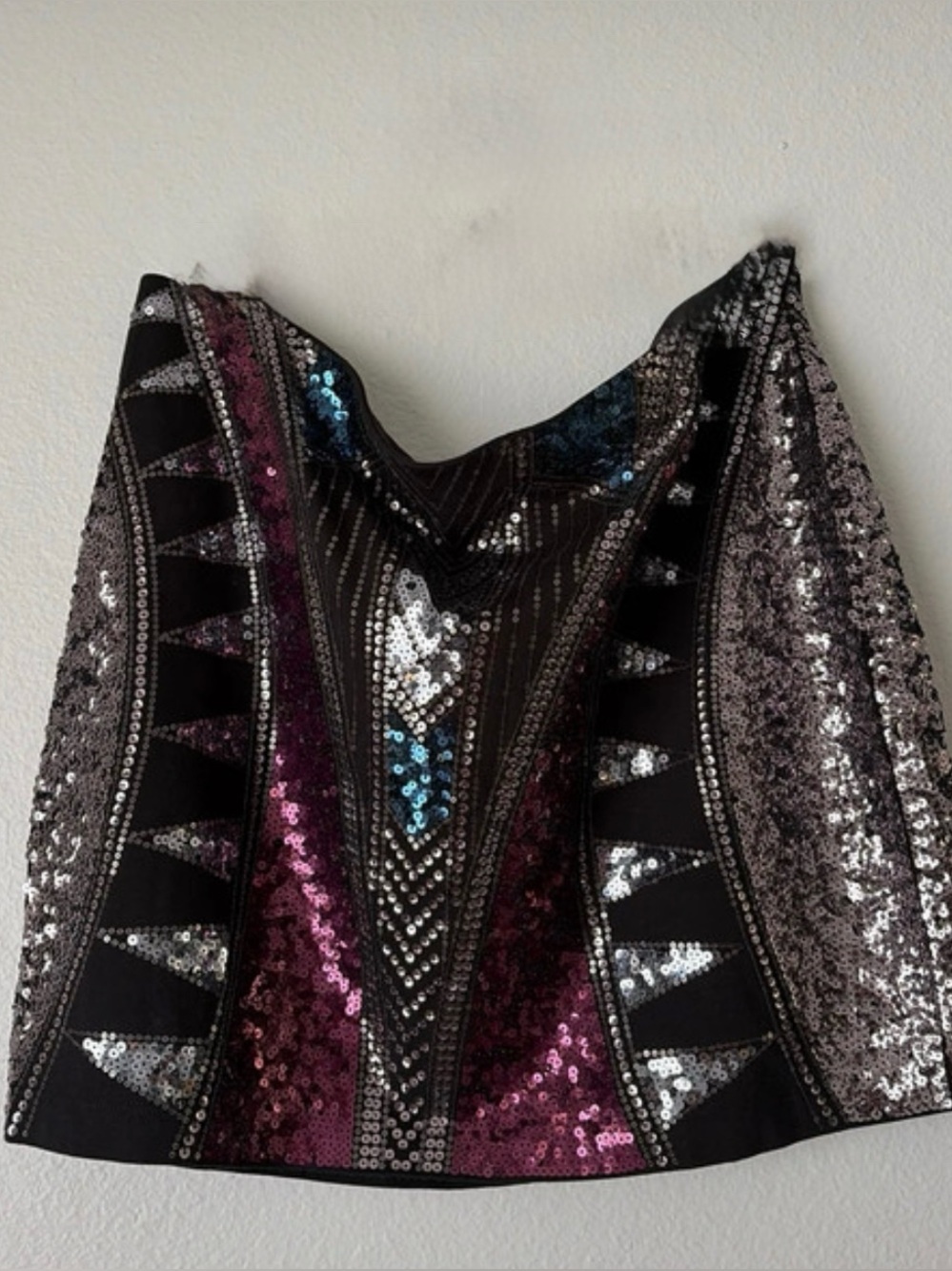 Express Black Women's Stretch Sequin Skirt- XL-NWT